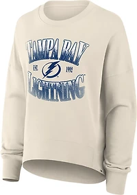Fanatics Women's Tampa Bay Lightning Slice French Terry Crew Sweatshirt