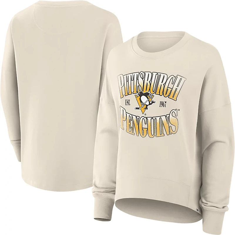 Fanatics Women's Pittsburgh Penguins Slice French Terry Crew Sweatshirt