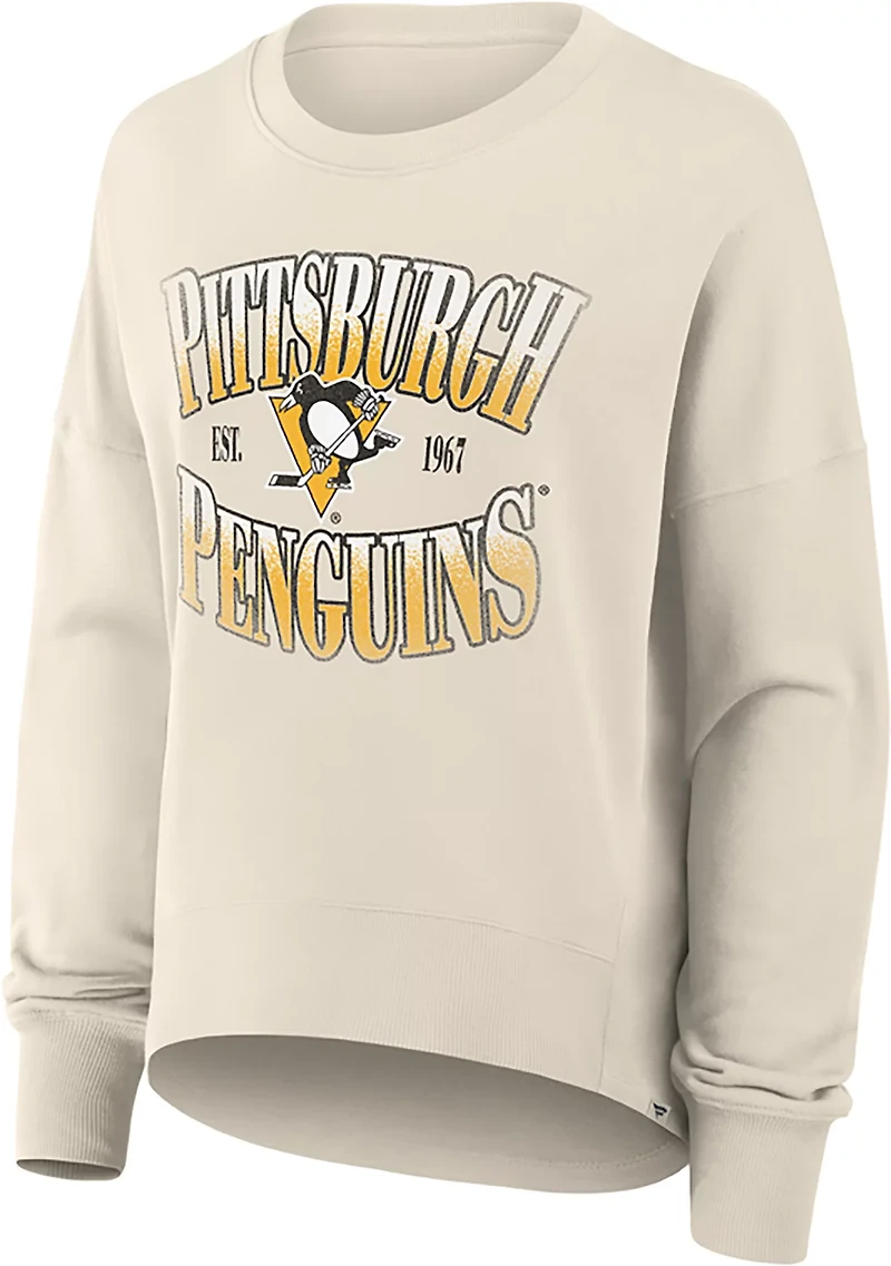 Fanatics Women's Pittsburgh Penguins Slice French Terry Crew Sweatshirt