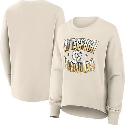 Fanatics Women's Pittsburgh Penguins Vintage Slice French Terry Crew Sweatshirt