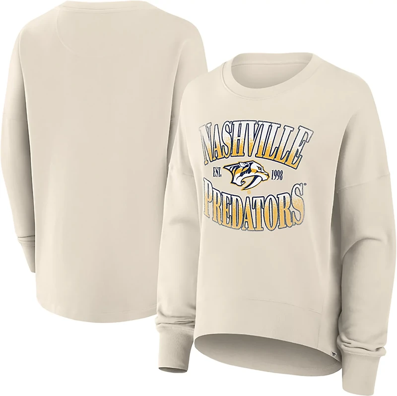 Fanatics Women's Nashville Predators Slice French Terry Crew Sweatshirt