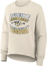 Fanatics Women's Nashville Predators Slice French Terry Crew Sweatshirt