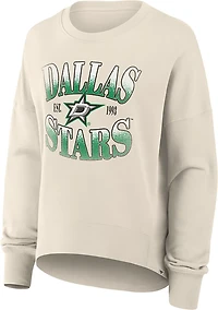 Fanatics Women's Dallas Stars Slice French Terry Crew Sweatshirt