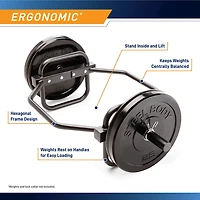 Marcy Olympic Hex Trap/Shrug Bar with Raised Handles
