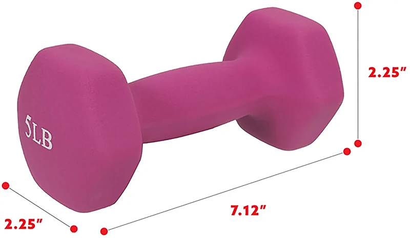 Sunny Health & Fitness Neoprene 5 lb. Dumbbell Pair
