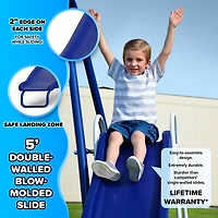 Sportspower Almansor Metal Swing, Slide and Trampoline Set