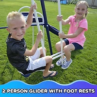 Sportspower Almansor Metal Swing, Slide and Trampoline Set