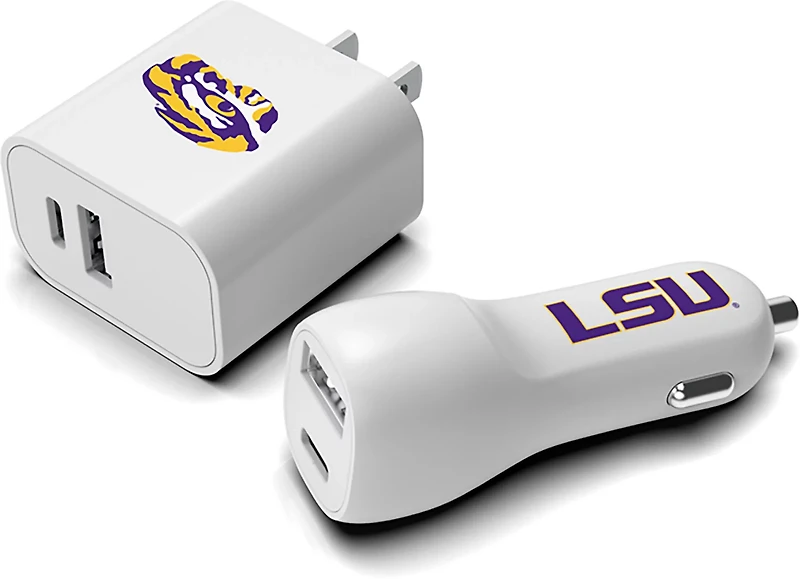 PBG Louisiana State University Tigers Dual USB Wall and Car Charger