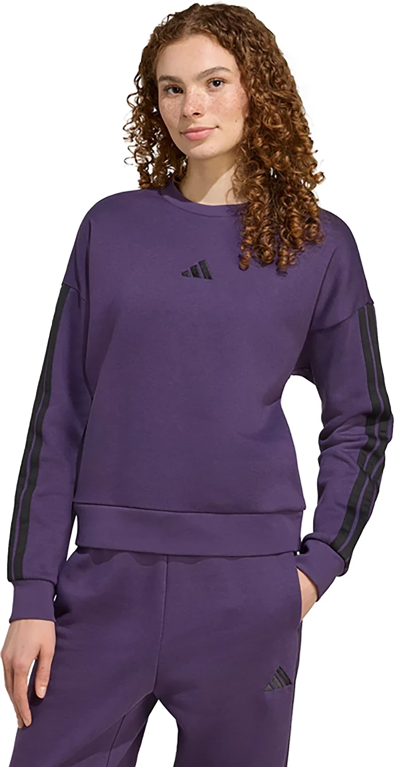 adidas Women's Essentials 3-Stripe Fleece Sweatshirt