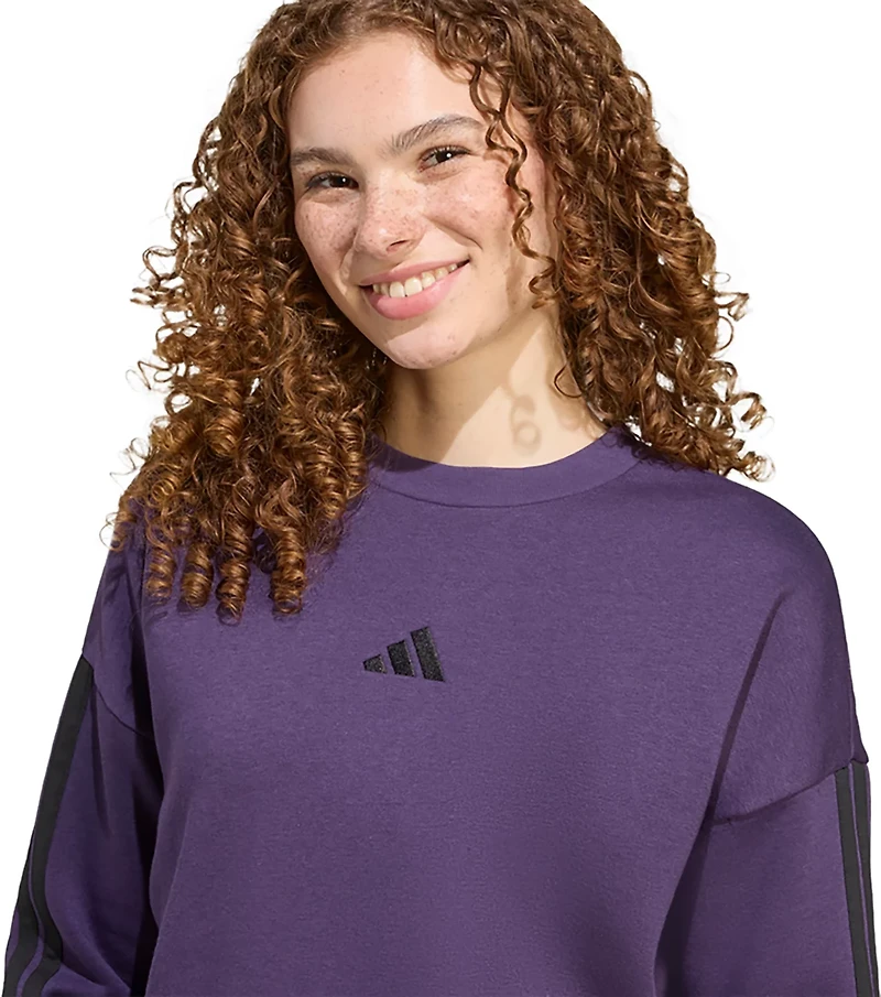 adidas Women's Essentials 3-Stripe Fleece Sweatshirt