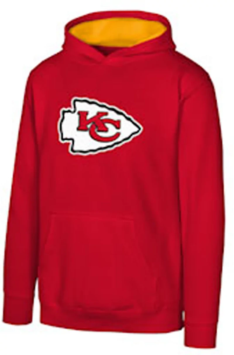 Outerstuff Kids' Kansas City Chiefs Prime Pullover Fleece Hoodie