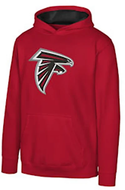 Outerstuff Kids' Atlanta Falcons Prime Pullover Fleece Hoodie