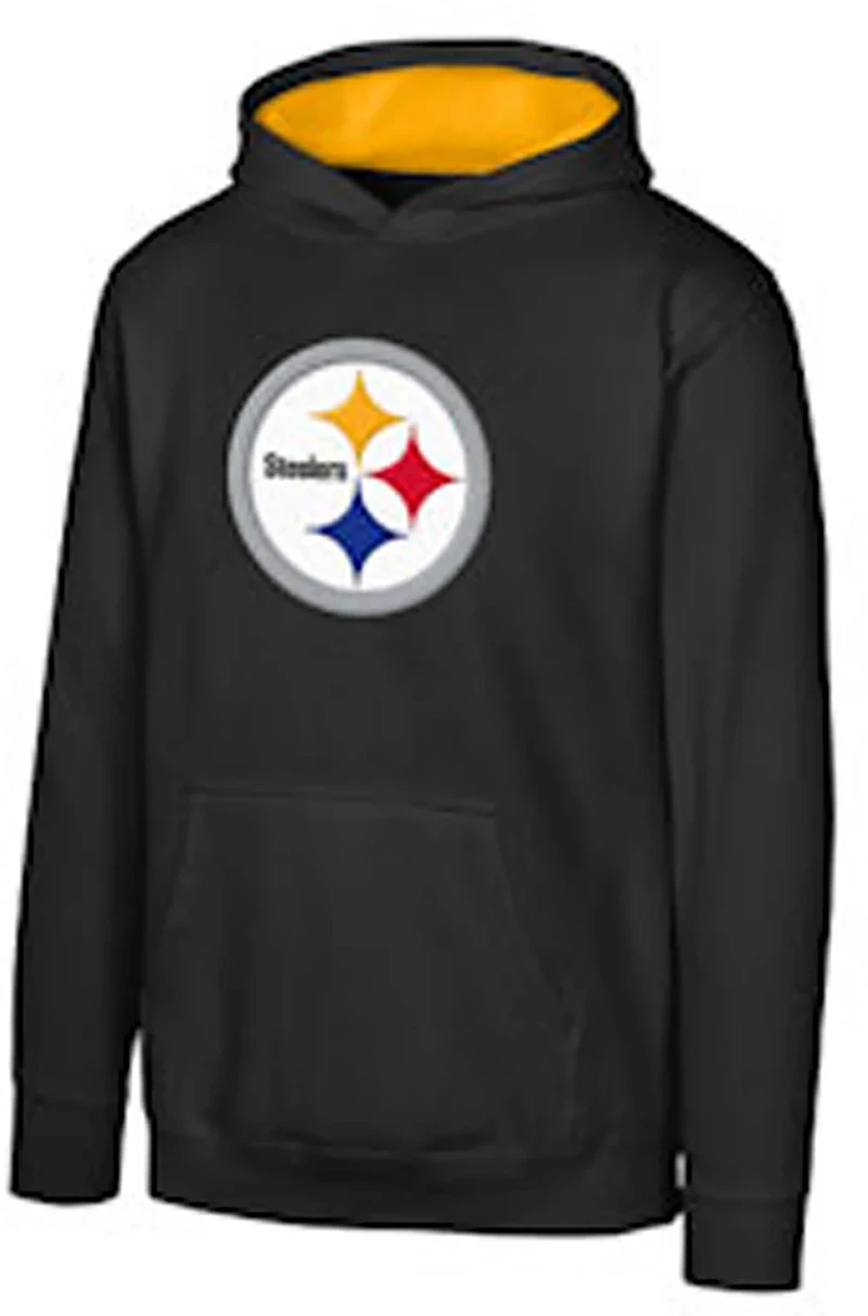 Outerstuff Boys' Pittsburgh Steelers Prime Pullover Fleece Hoodie