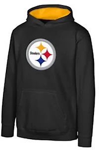 Outerstuff Boys' Pittsburgh Steelers Prime Pullover Fleece Hoodie