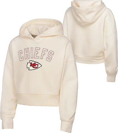 Outerstuff Girls' Kansas City Chiefs Blitz Long Sleeve Oversized Hoodie