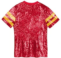 Outerstuff Women's Kansas City Chiefs Glam Striped Sequin Top