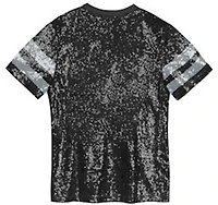 Outerstuff Women's Philadelphia Eagles Glam Striped Sequin Top