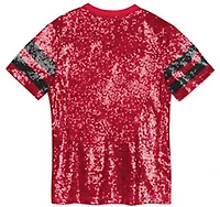 Outerstuff Women's Atlanta Falcons Glam Striped Sequin Top