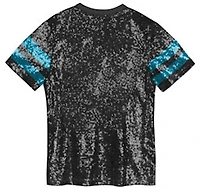Outerstuff Women's Jacksonville Jaguars Glam Striped Sequin Top