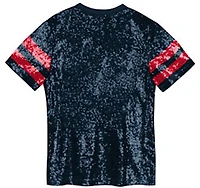 Outerstuff Women's Houston Texans Glam Striped Sequin Top