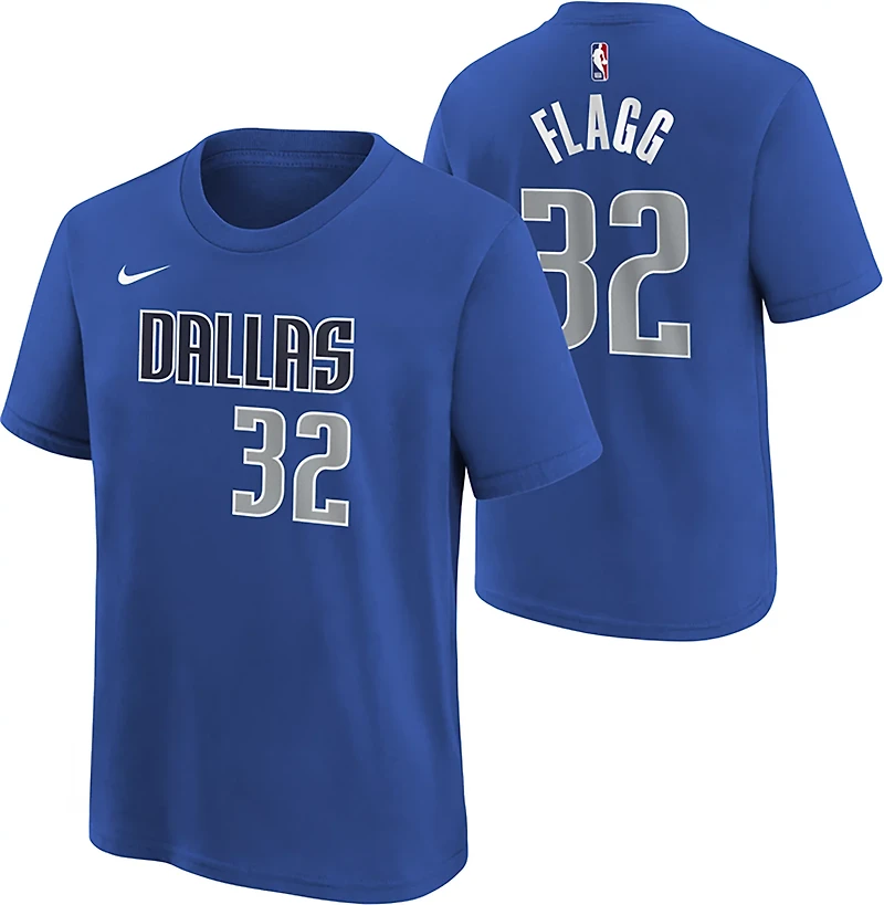 Nike Kids' Dallas Mavericks Cooper Flagg Icon Name and Number Short Sleeve T-shirt
