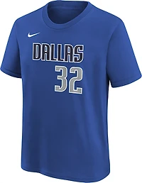 Nike Kids' Dallas Mavericks Cooper Flagg Icon Name and Number Short Sleeve T-shirt