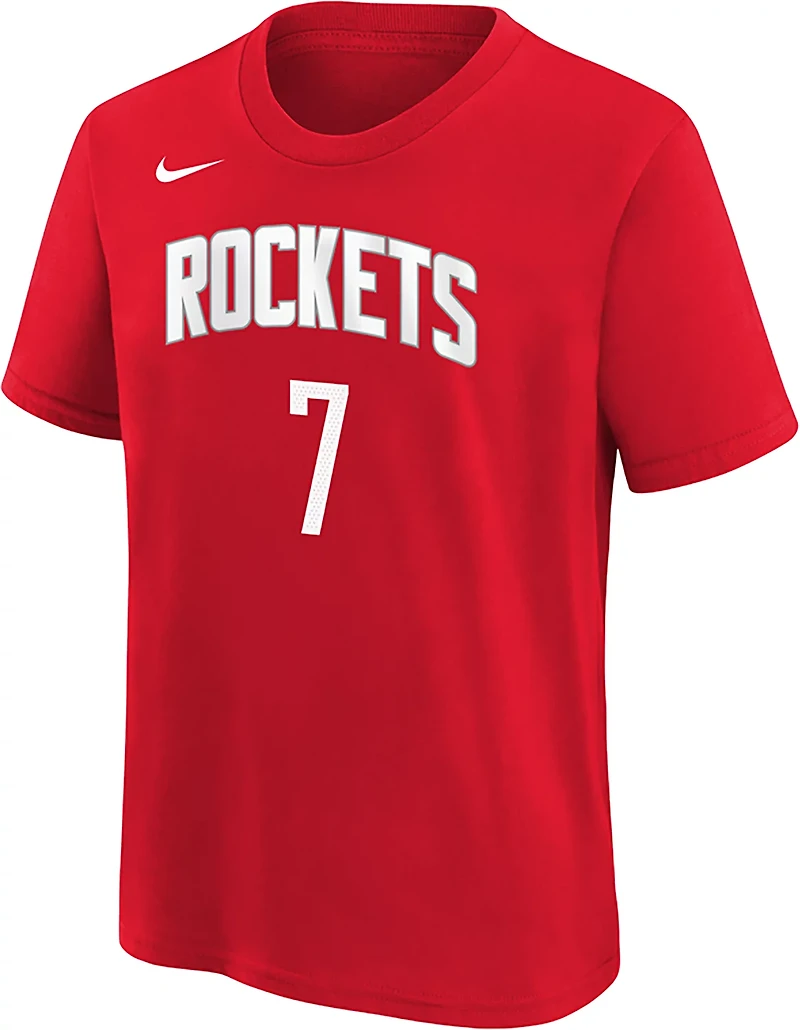 Nike Kids' Houston Rockets Kevin Durant Icon Name and Number Short Sleeve T-shirt