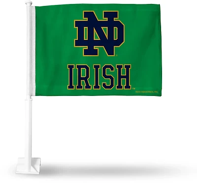 Tag Express Notre Dame Fighting Irish Kelly Green Car Flag