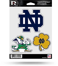 Rico Notre Dame Fighting Irish Triple Spirit 3-Piece Sticker Set