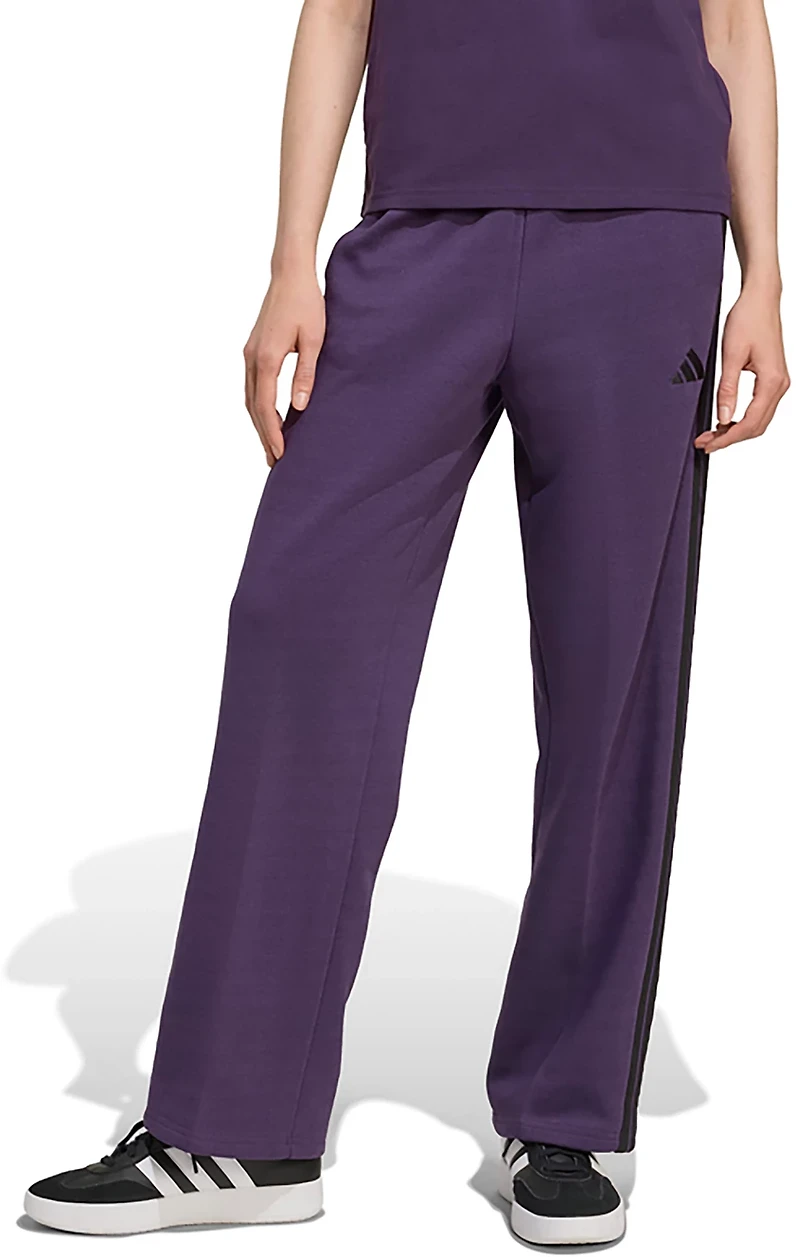 adidas Women's Essentials 3-Stripes Open Hem Sportswear Pants