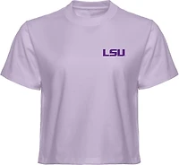 Bayou Apparel Women's Louisiana State University Boot Up Gameday Boxy Crop Graphic T-shirt
