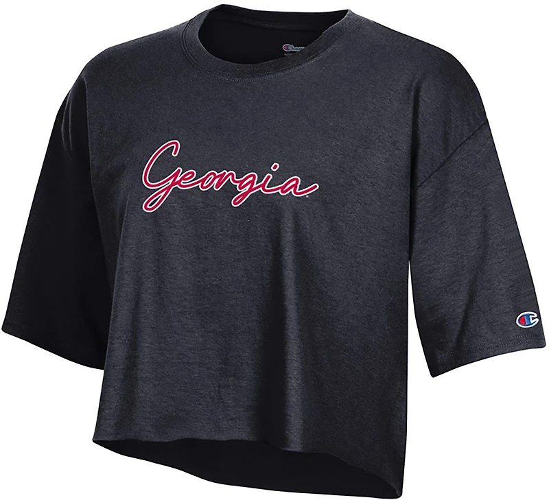 Champion Women's Georgia Bulldogs Script Boyfriend T-shirt