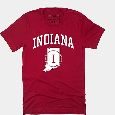 Homefield Men's Indiana Hoosiers Midcourt Logo Short Sleeve T-shirt