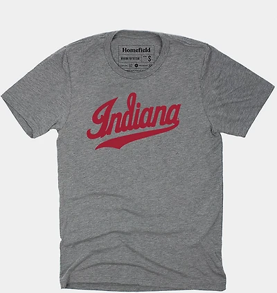 Homefield Men's Indiana Hoosiers School Script Short Sleeve T-shirt