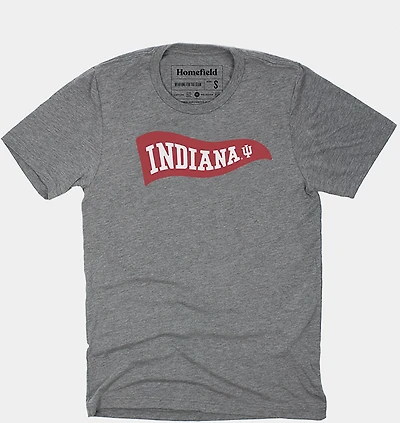 Homefield Men's Indiana Hoosiers School Pennant Short Sleeve T-shirt
