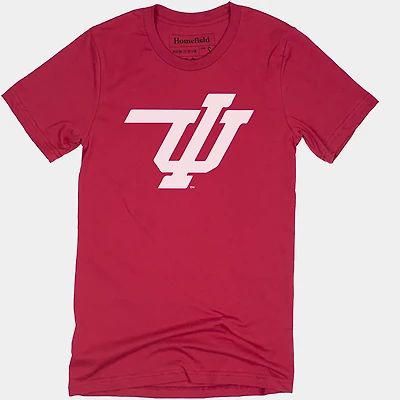Homefield Men's Indiana Hoosiers Flying IU Helmet Short Sleeve T-shirt