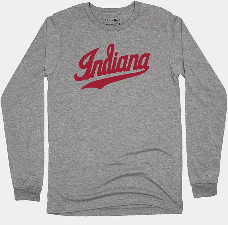 Homefield Men's Indiana Hoosiers School Script Long Sleeve T-shirt