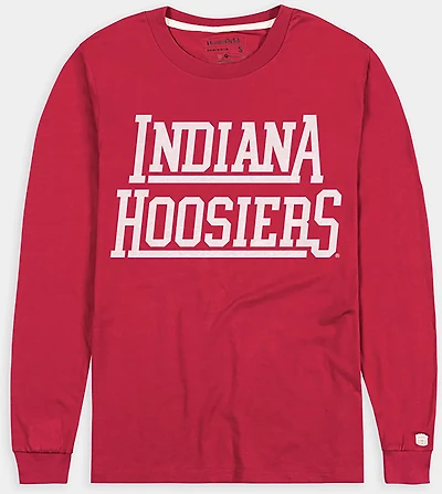 Homefield Men's Indiana Hoosiers School Throwback Endzone Long Sleeve T-shirt