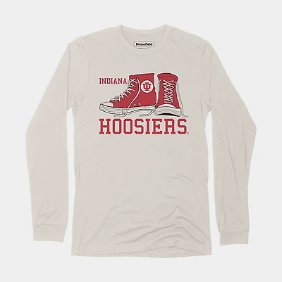 Homefield Men's Indiana Hoosiers Vintage Hightops Long Sleeve T-shirt