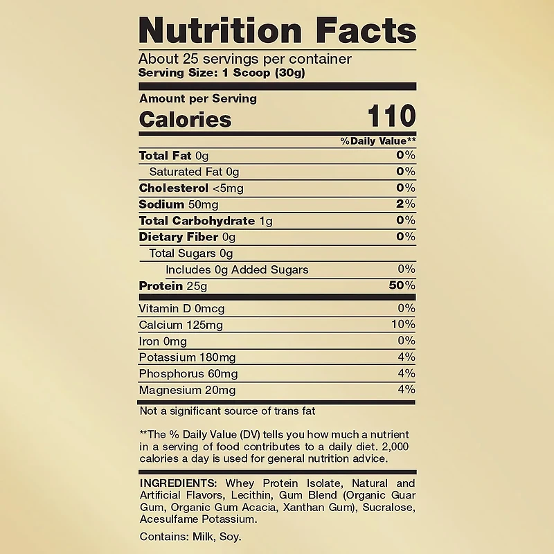 Vitamin World Precision Engineered 100% Whey Isolate Protein Powder