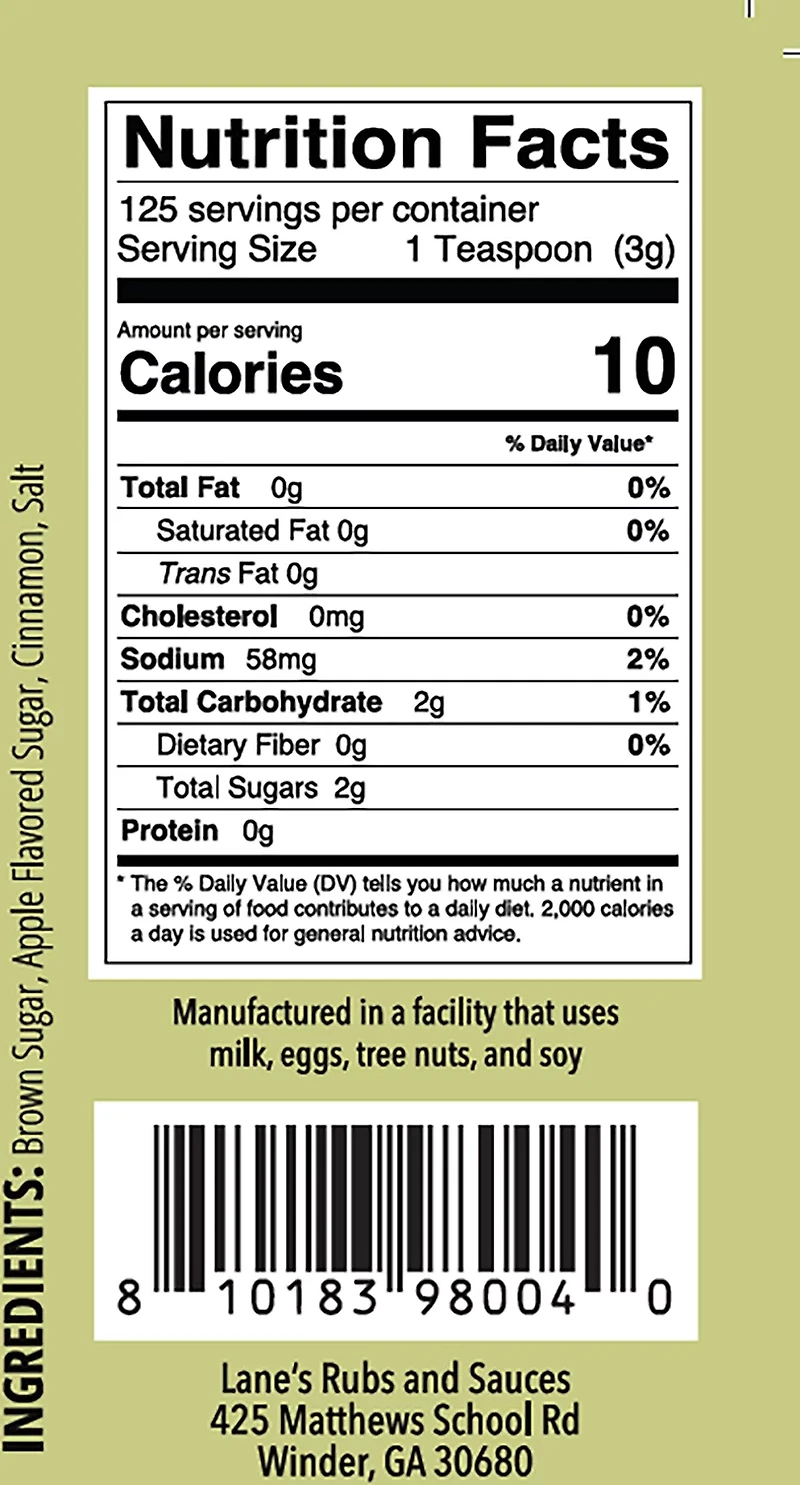 Lane's BBQ Apple Pie Rub