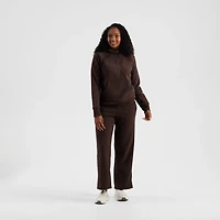 Freely Women's Hilary Mixed Rib Cozy Half Zip Hoodie