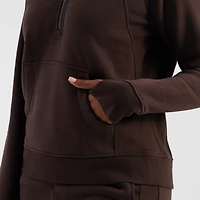 Freely Women's Hilary Mixed Rib Cozy Half Zip Hoodie