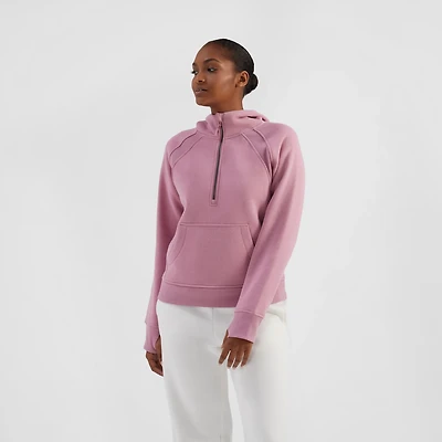 Freely Women's Hilary Mixed Rib Cozy Half Zip Hoodie