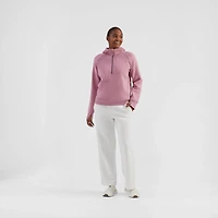Freely Women's Hilary Mixed Rib Cozy Half Zip Hoodie