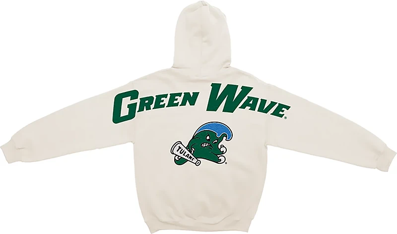 Something Inked Men's Tulane University Chenille Mascot Arch Back Hoodie