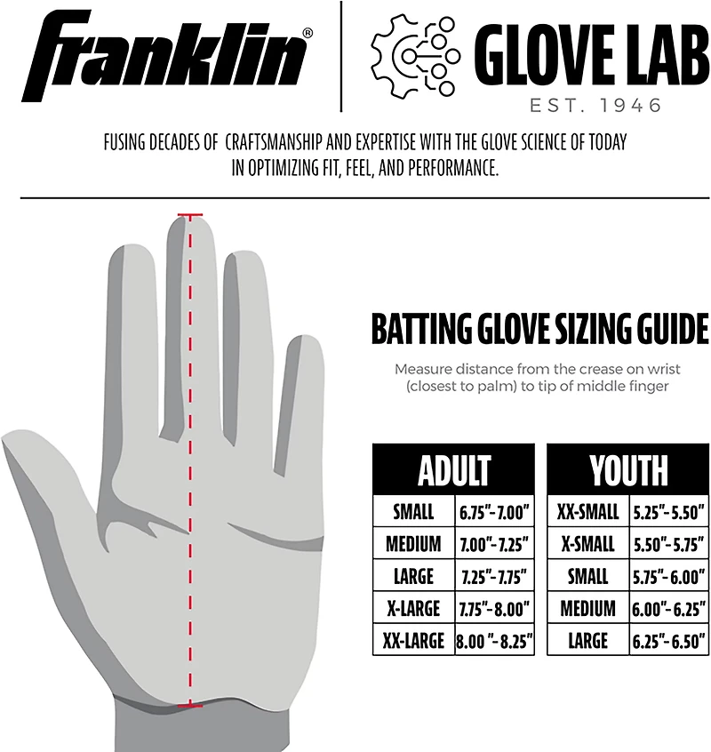 Franklin Sports Youth MLB Infinite Powerstrap Batting Gloves