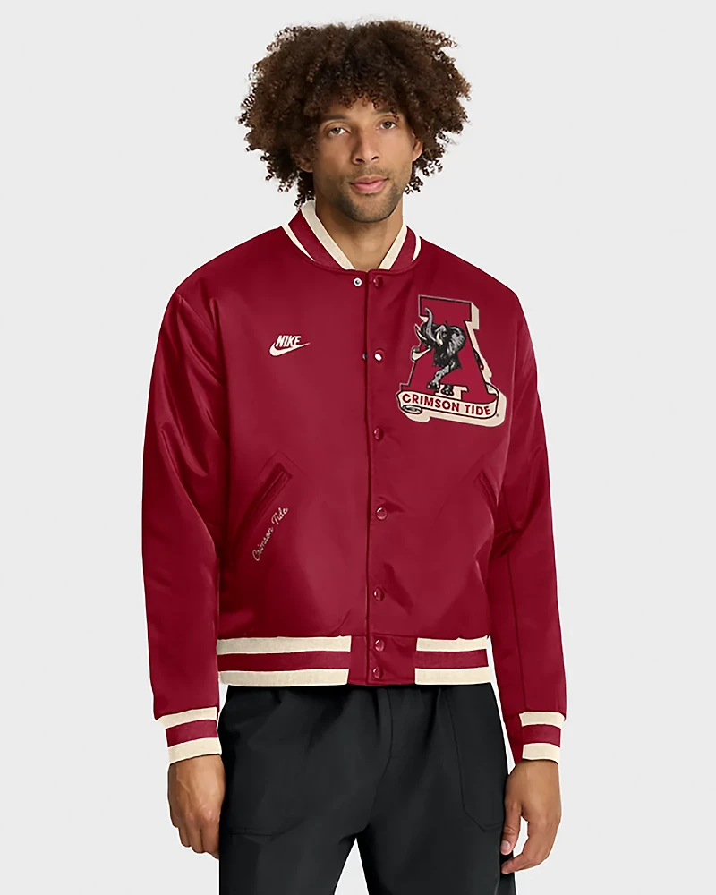 Nike Men's University of Alabama Vault Logo Legacy Bomber Jacket