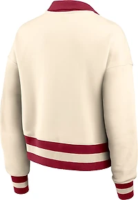 Nike Women's Alabama Crimson Tide Legacy Fleece Crop 1/4 Zip Jacket