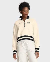 Nike Women's Georgia Bulldogs Legacy Fleece Crop 1/4 Zip Jacket